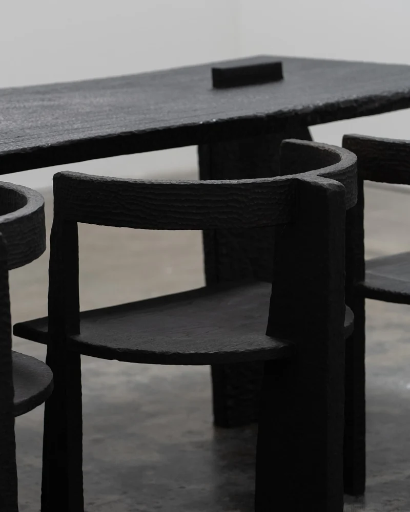 Massif Dining Table from Charred Eucalyptus Wood