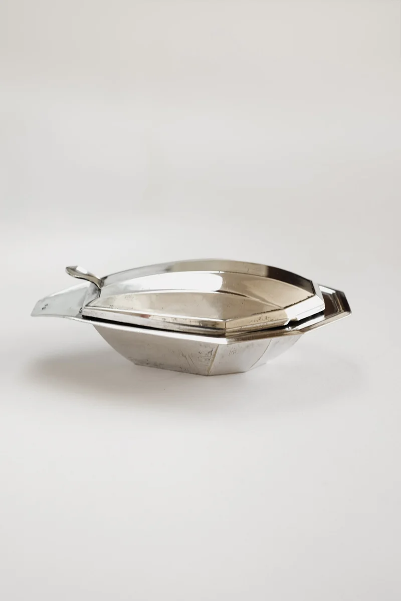 Vintage Silver-Plated Butter Dish