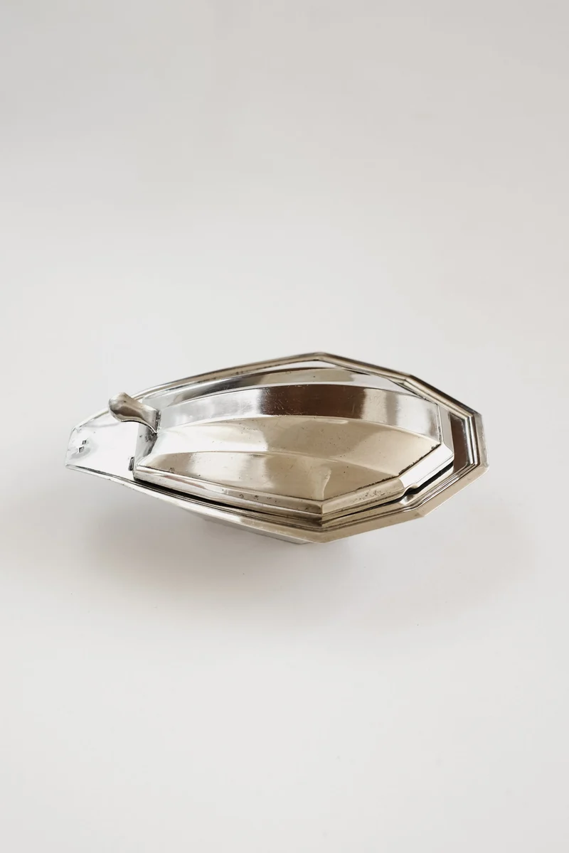 Vintage Silver-Plated Butter Dish