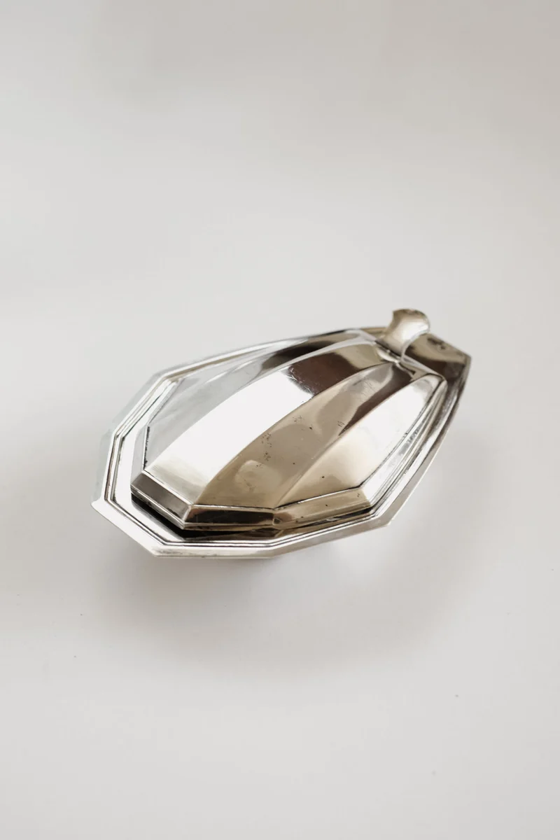 Vintage Silver-Plated Butter Dish
