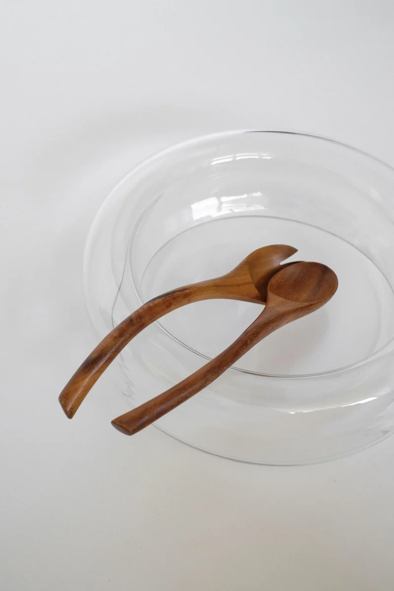 Handcrafted Wooden Salad Server Set