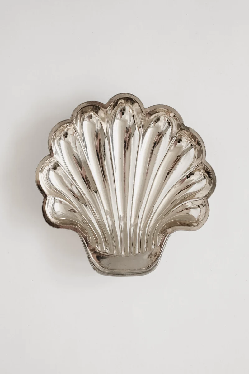 Silver-Plated Shell Dish