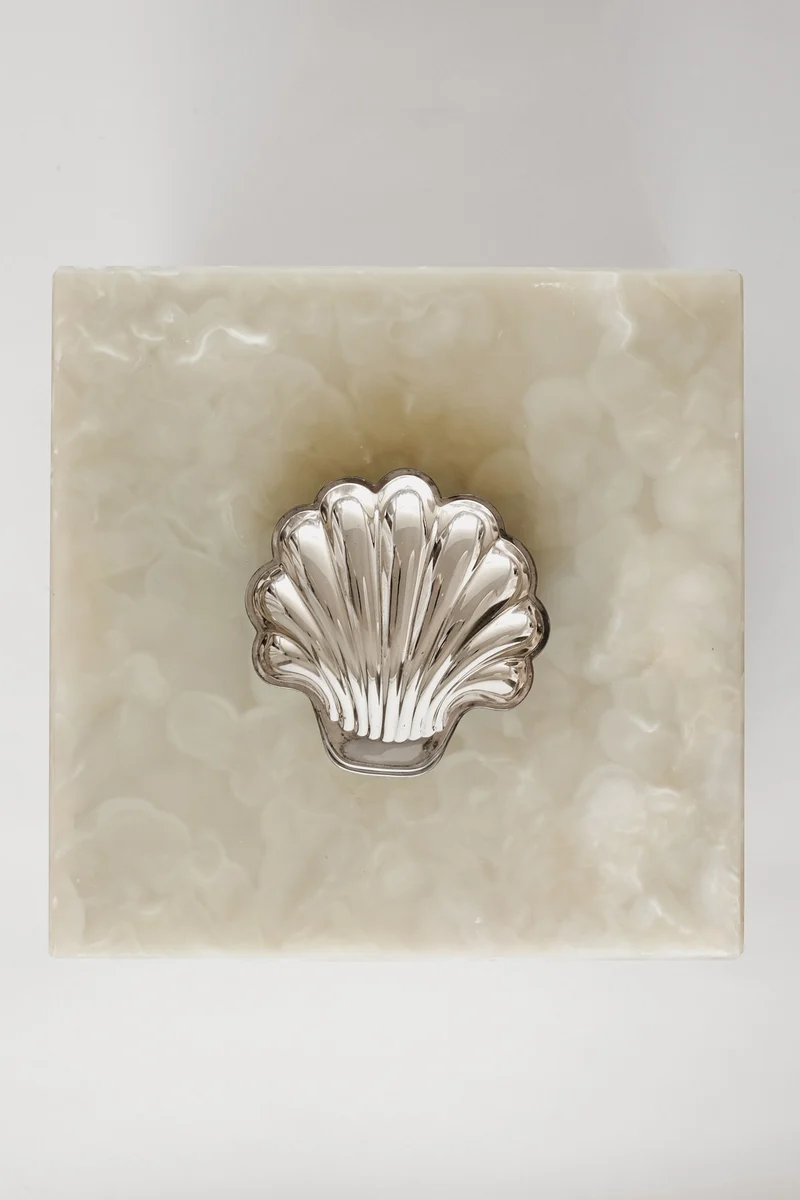 Silver-Plated Shell Dish