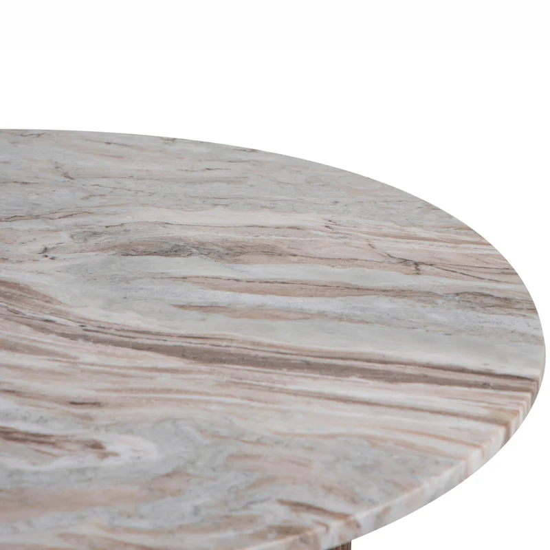 Table basse ronde plateau marbre | Manguier Kfir III