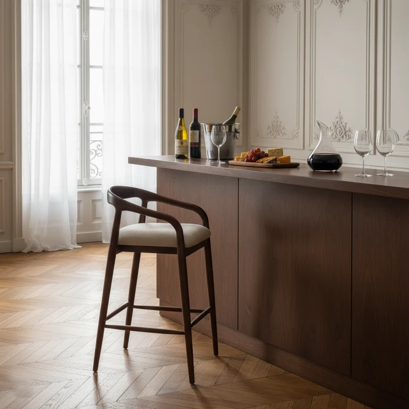 Chaise de Bar Noyer | Milo