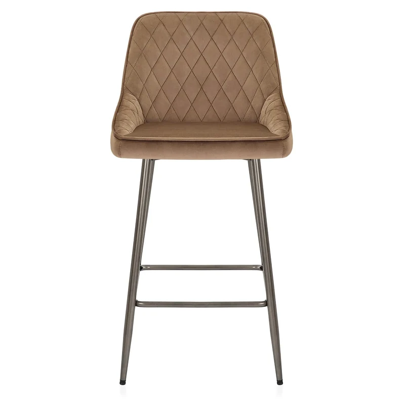 Tabouret de Bar Velours - Brisbane Marron