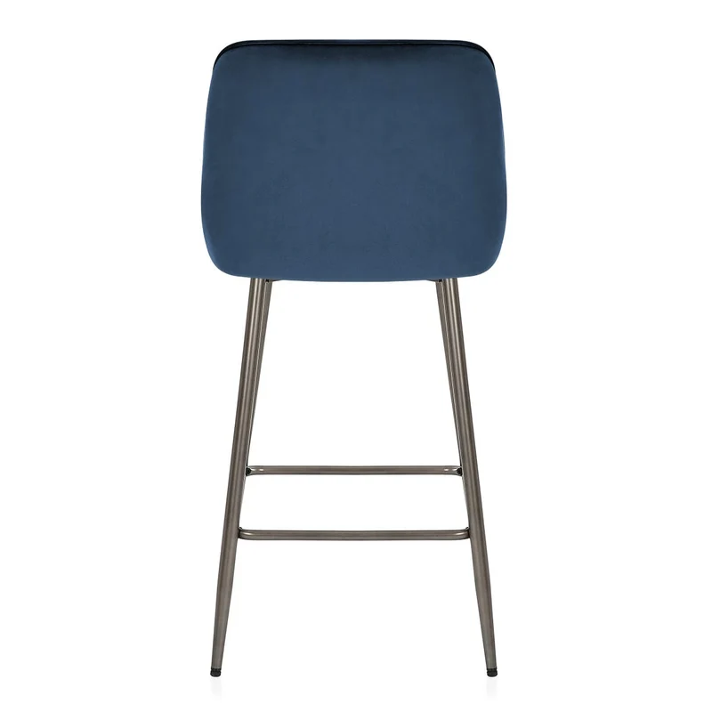 Tabouret de Bar Velours - Brisbane Bleu