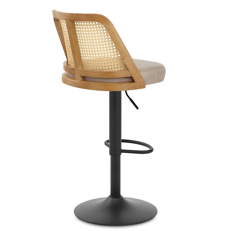 Tabouret de Bar Faux Cuir - Drew Taupe