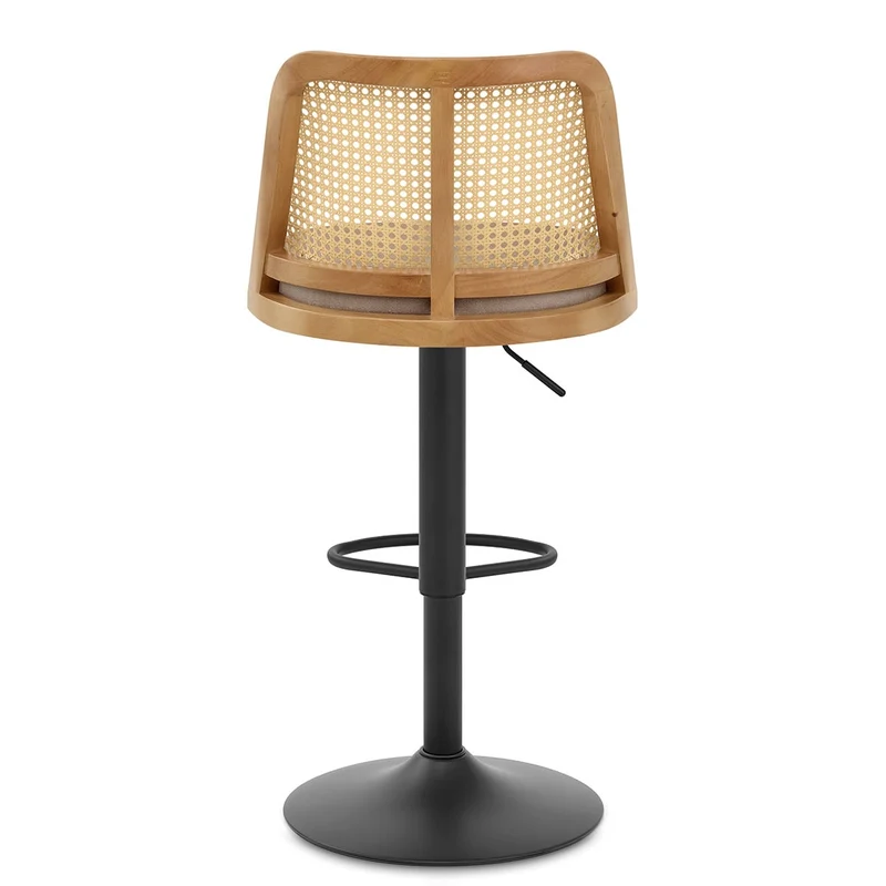 Tabouret de Bar Faux Cuir - Drew Taupe
