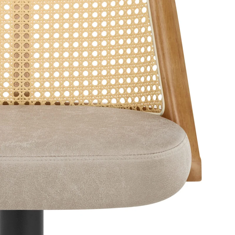 Tabouret de Bar Faux Cuir - Drew Taupe