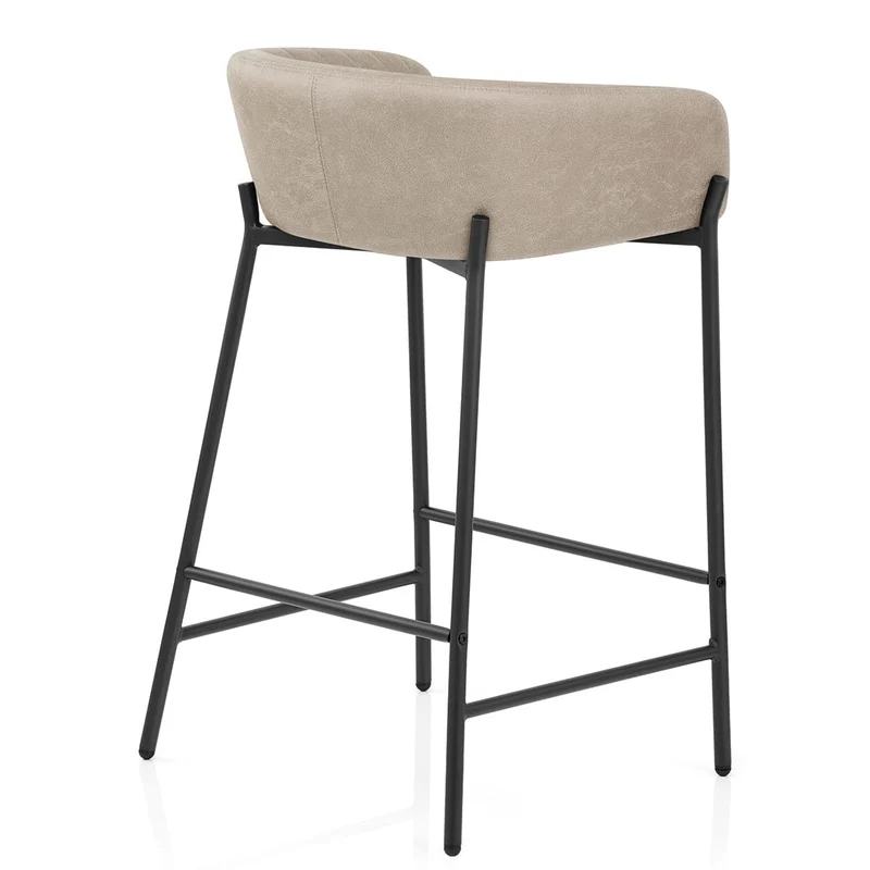Tabouret de Bar Faux Cuir - Cub Taupe
