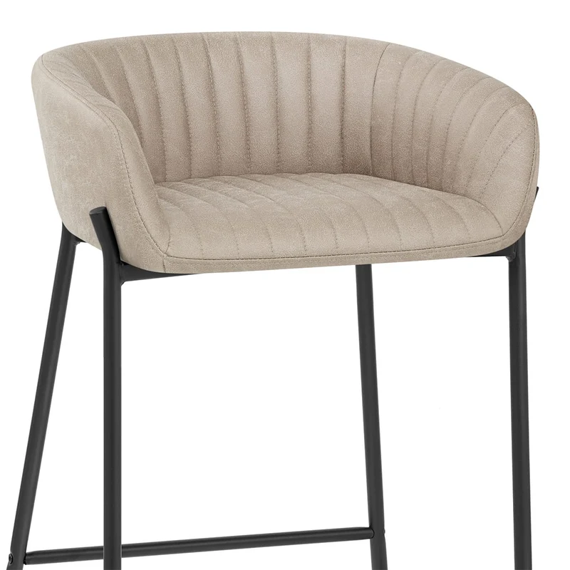 Tabouret de Bar Faux Cuir - Cub Taupe