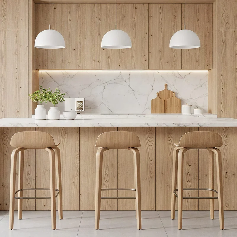 Tabouret de bar Bois Clair - Curve Bois