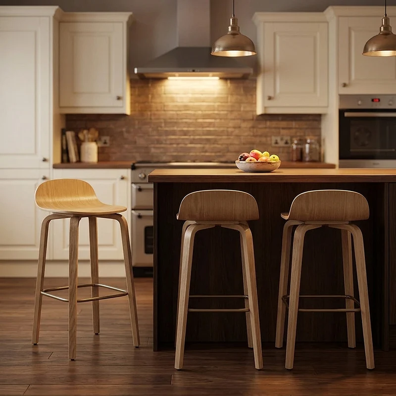 Tabouret de bar Bois Clair - Curve Bois
