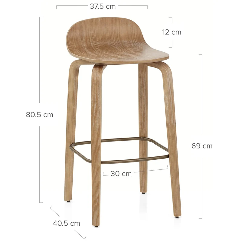 Tabouret de bar Bois Clair - Curve Bois
