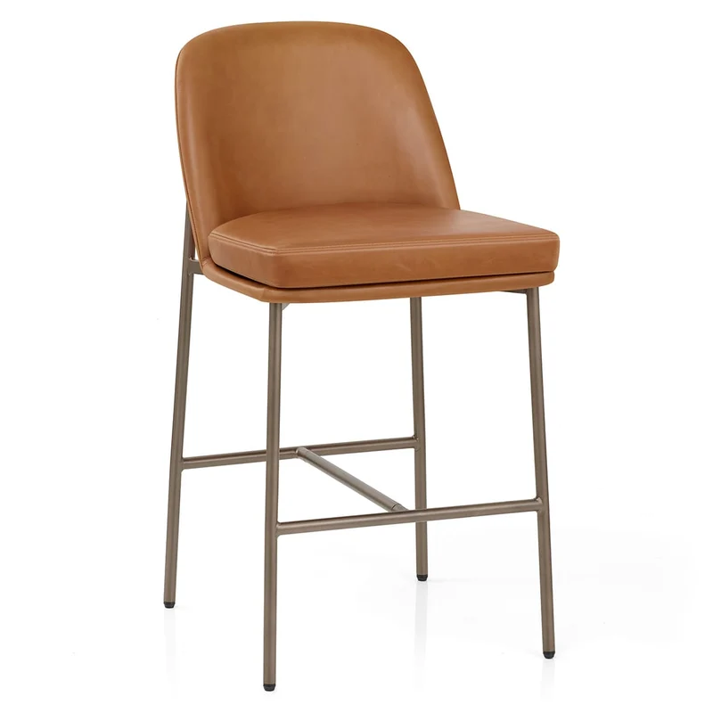 Tabouret Cuir Veritable - Cruz Marron