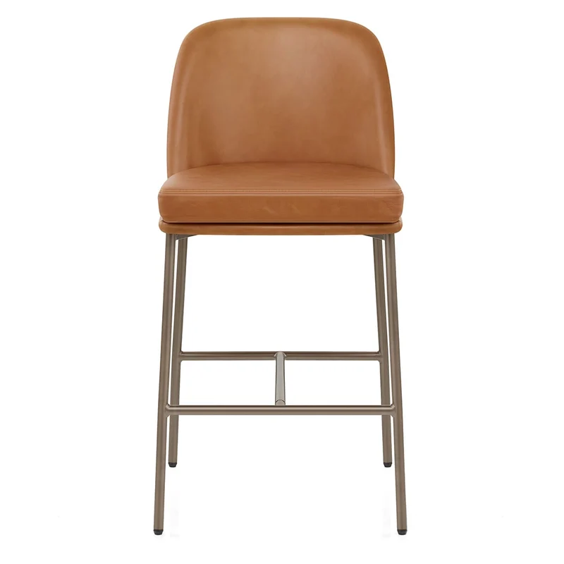 Tabouret Cuir Veritable - Cruz Marron