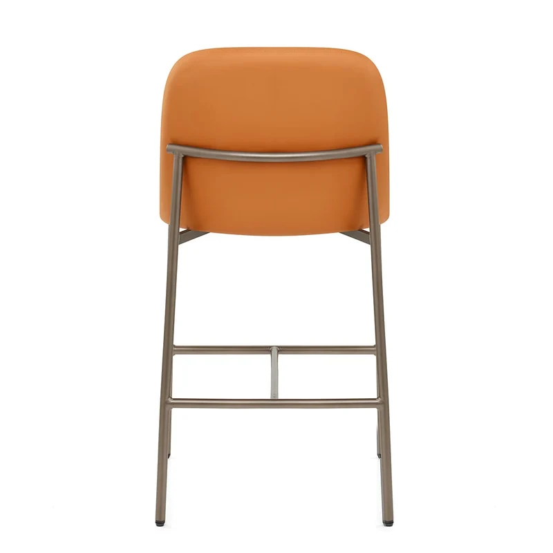 Tabouret Cuir Veritable - Cruz Orange