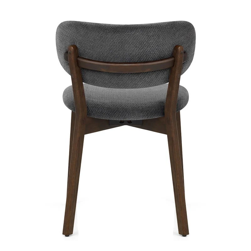 Chaise Chêne Foncé Tissu - Maya Gris Foncé