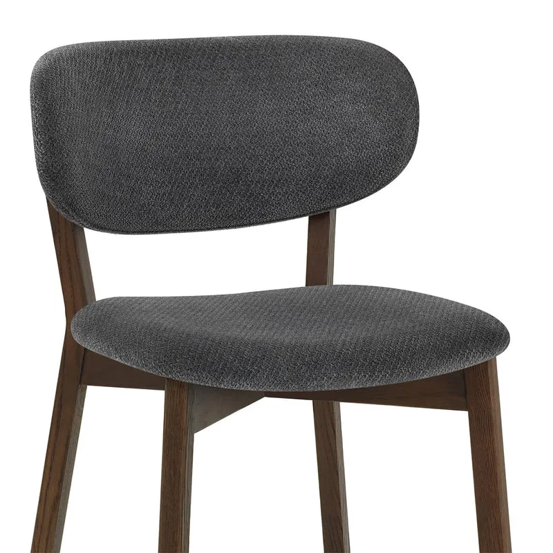Chaise Chêne Foncé Tissu - Maya Gris Foncé