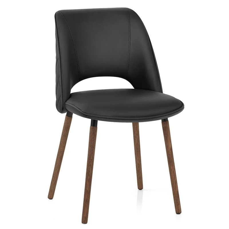 Chaise Cuir Véritable - Santo Noir