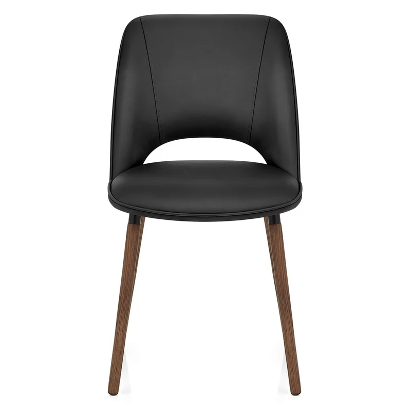 Chaise Cuir Véritable - Santo Noir