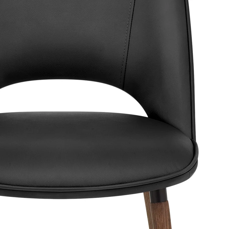 Chaise Cuir Véritable - Santo Noir