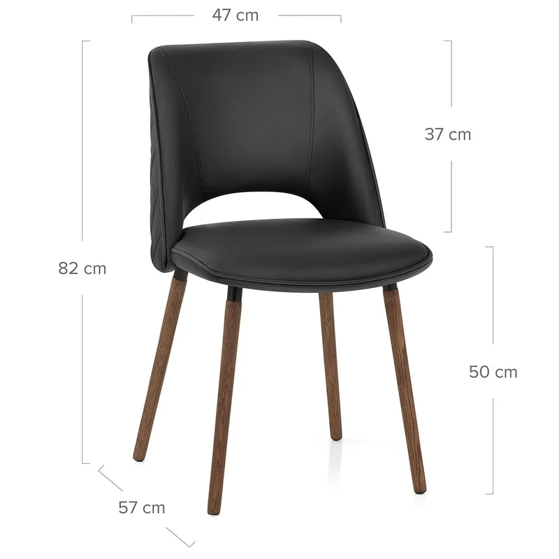 Chaise Cuir Véritable - Santo Noir