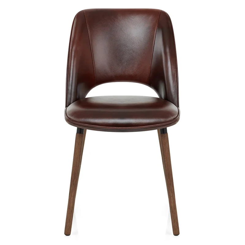 Chaise Cuir Véritable - Santo Marron
