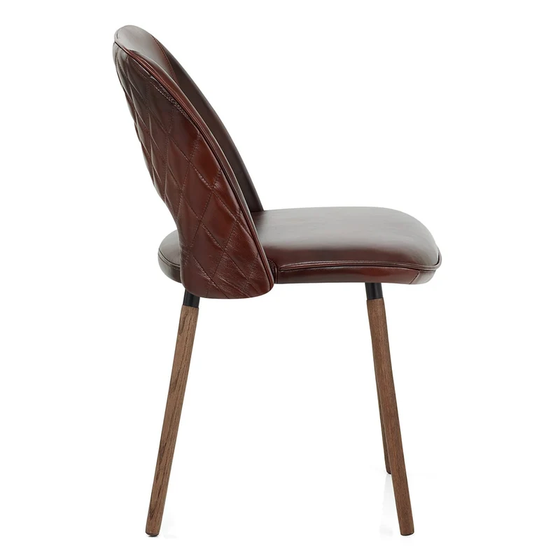 Chaise Cuir Véritable - Santo Marron