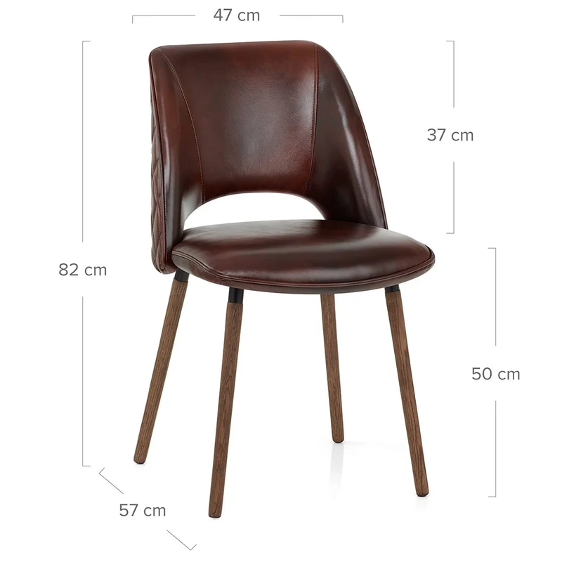 Chaise Cuir Véritable - Santo Marron