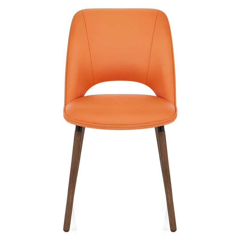 Chaise Cuir Véritable - Santo Orange
