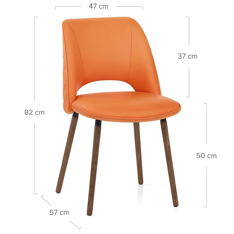 Chaise Cuir Véritable - Santo Orange