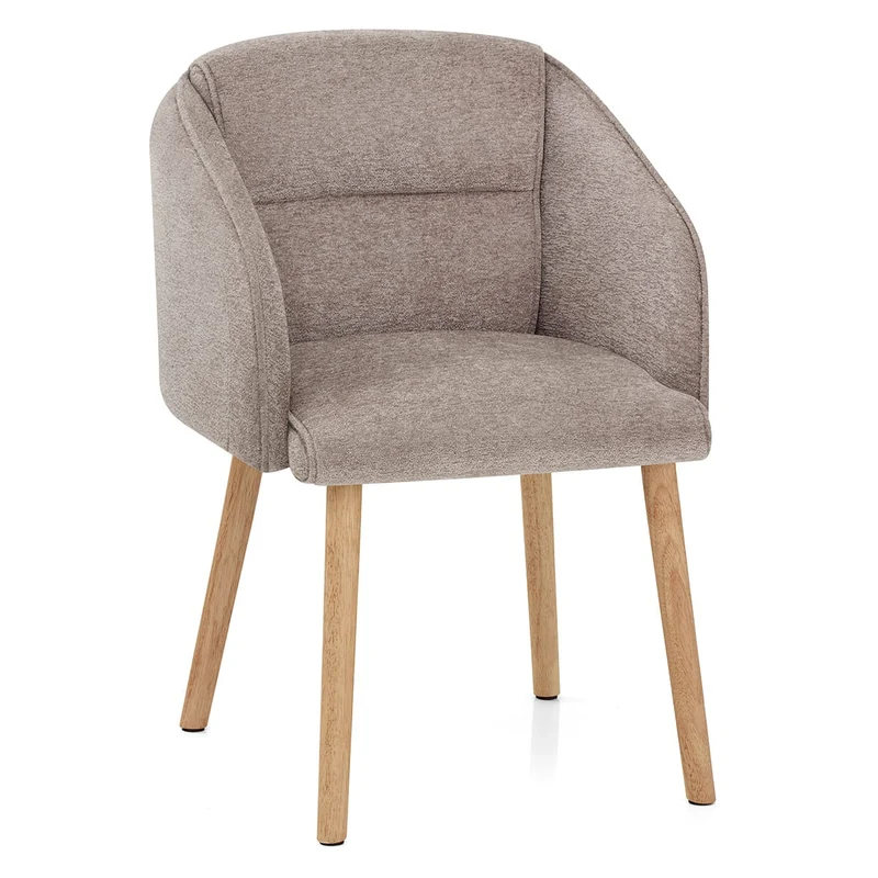 Chaise Bois Tissu - Asti Marron