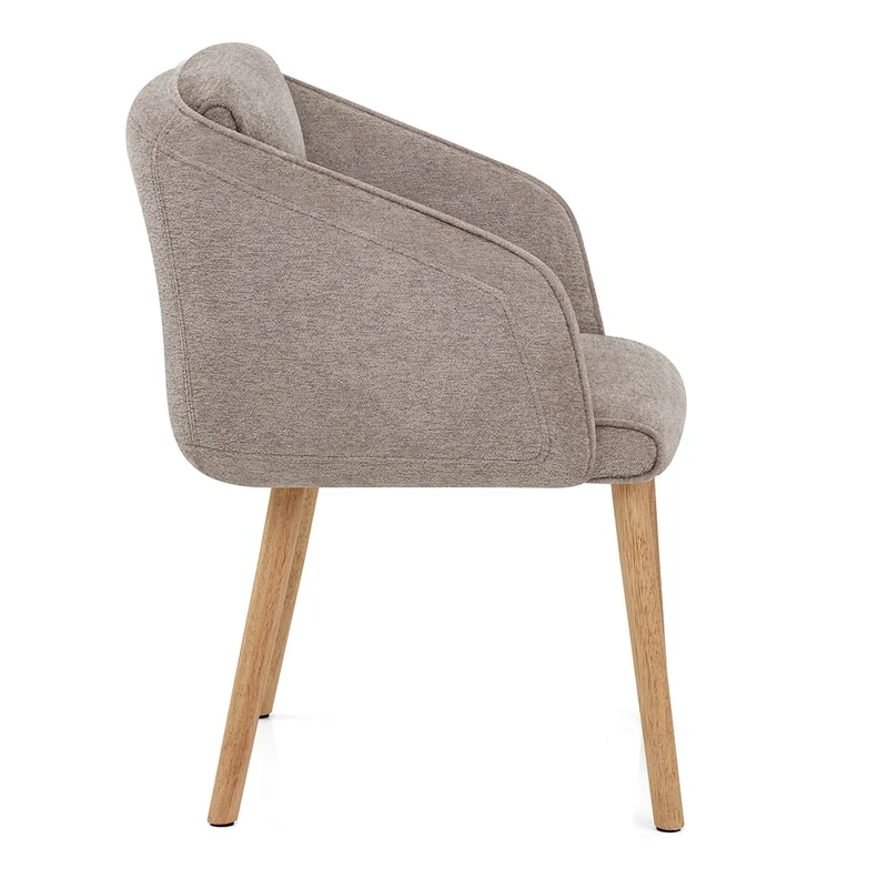 Chaise Bois Tissu - Asti Marron