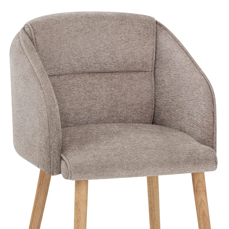 Chaise Bois Tissu - Asti Marron