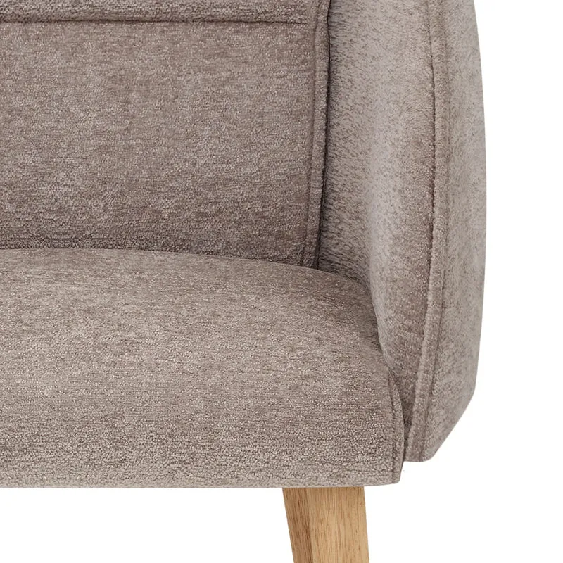 Chaise Bois Tissu - Asti Marron