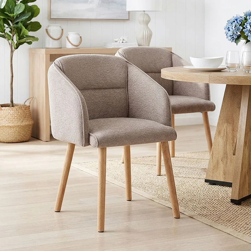 Chaise Bois Tissu - Asti Marron