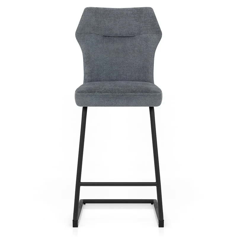 Tabouret de Bar Tissu - Troy Bleu