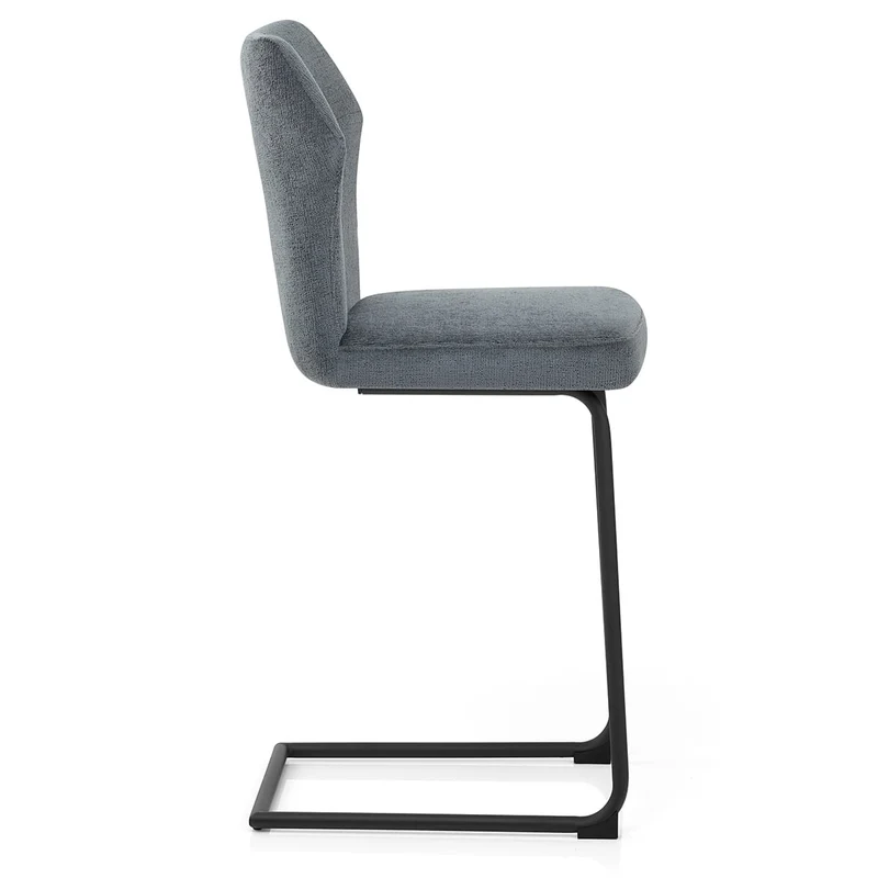 Tabouret de Bar Tissu - Troy Bleu