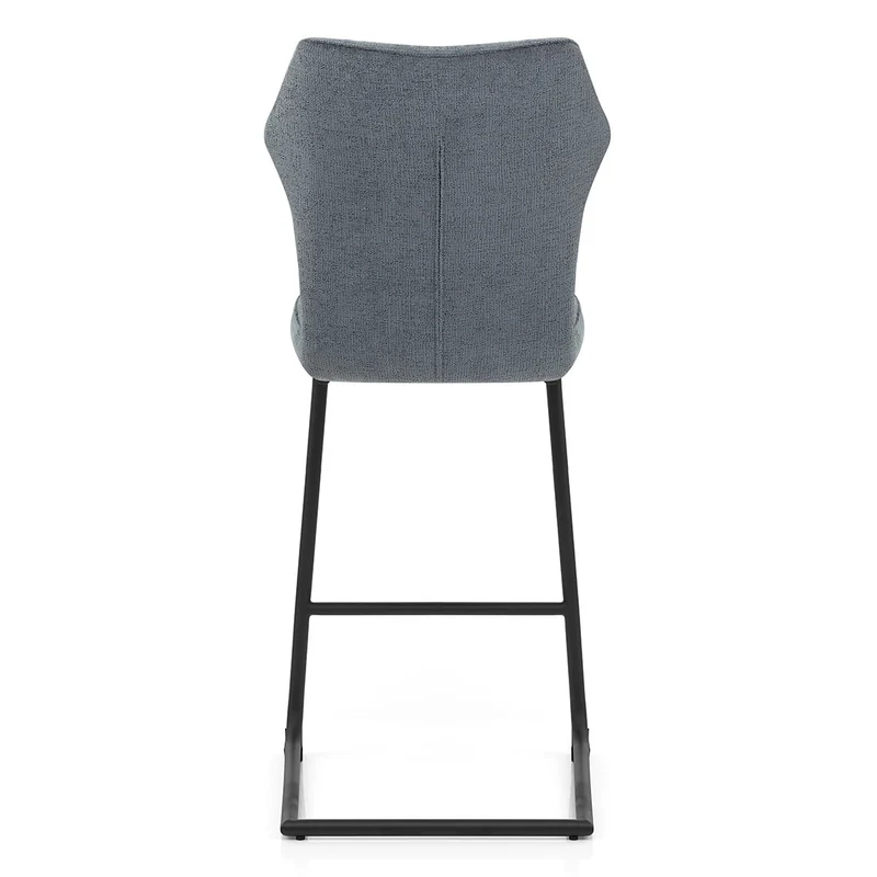 Tabouret de Bar Tissu - Troy Bleu