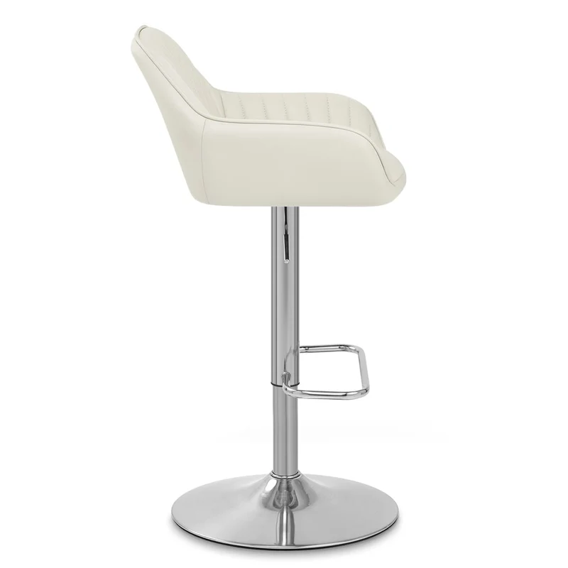Tabouret de Bar Cuir Véritable - Tokyo Crème