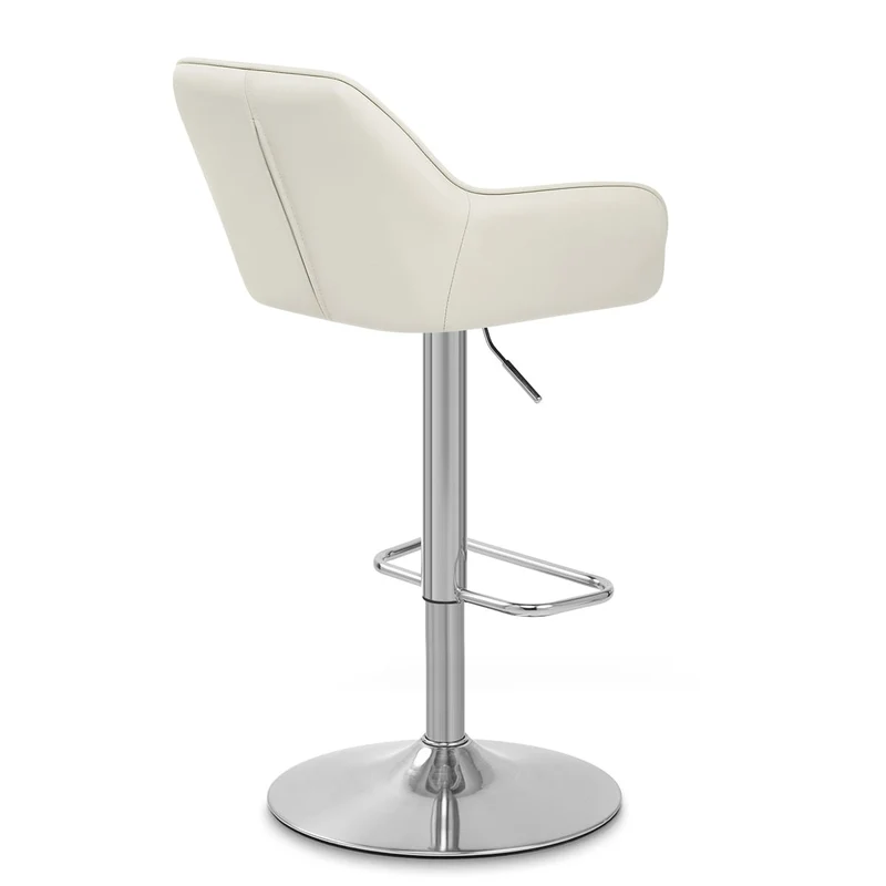 Tabouret de Bar Cuir Véritable - Tokyo Crème