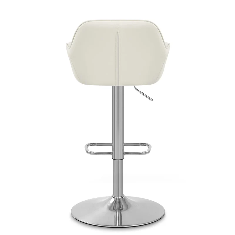 Tabouret de Bar Cuir Véritable - Tokyo Crème