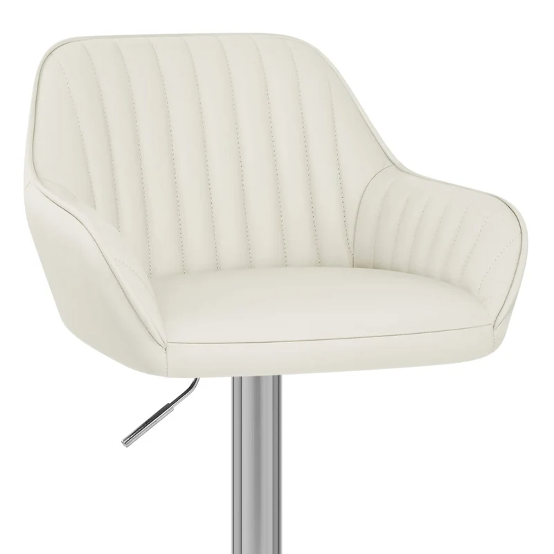 Tabouret de Bar Cuir Véritable - Tokyo Crème