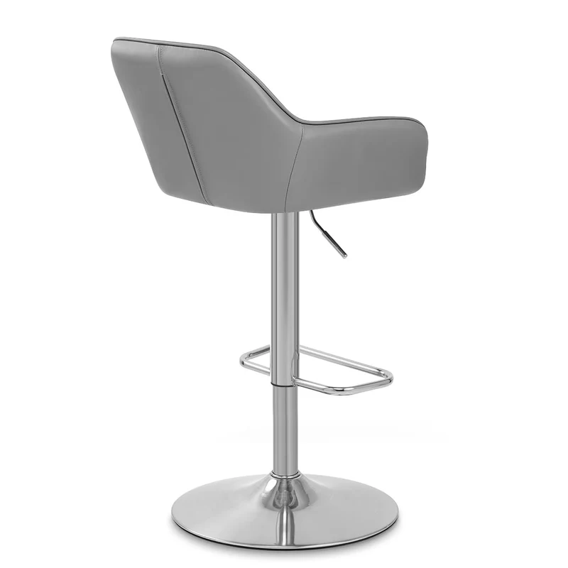 Tabouret de Bar Cuir Véritable - Tokyo Gris