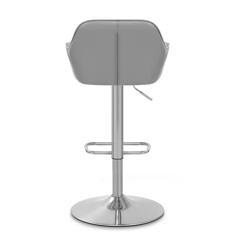 Tabouret de Bar Cuir Véritable - Tokyo Gris