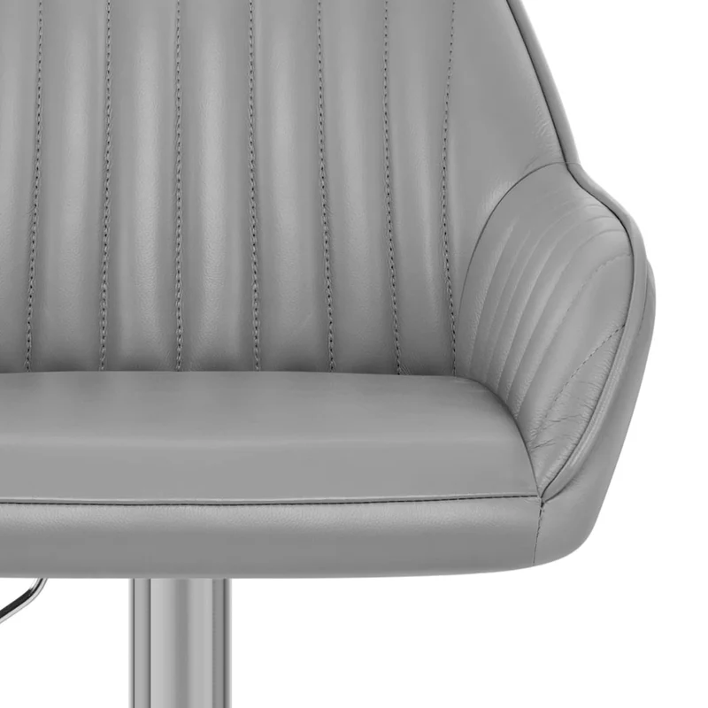Tabouret de Bar Cuir Véritable - Tokyo Gris