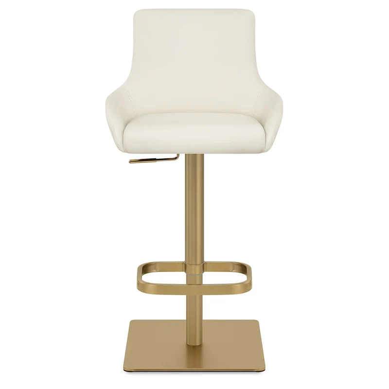 Tabouret de Bar Doré - Olivia Crème