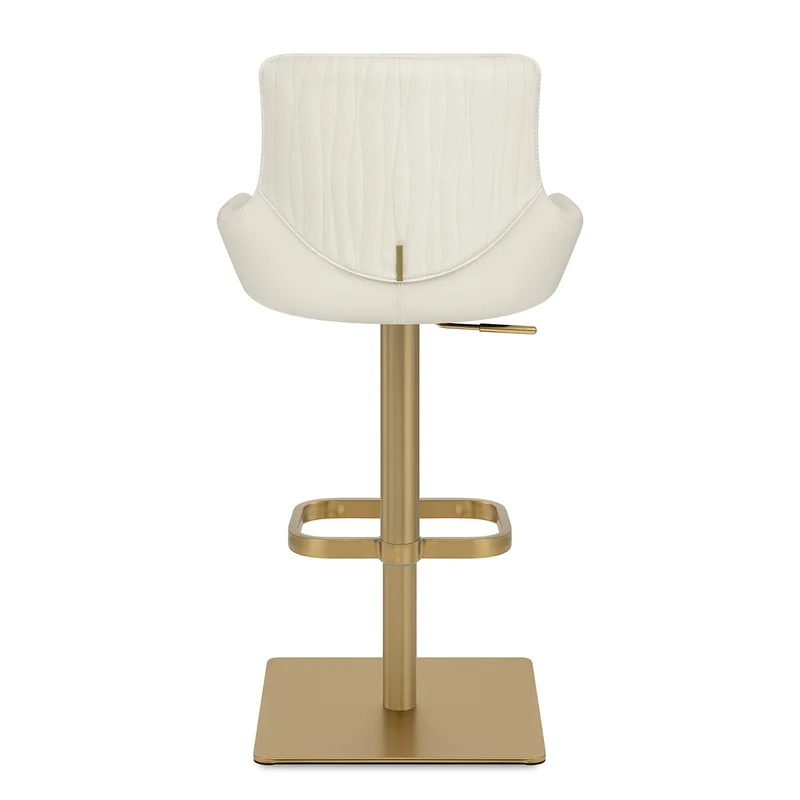 Tabouret de Bar Doré - Olivia Crème
